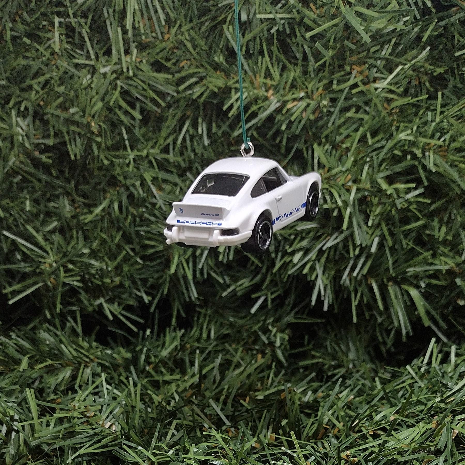 PORSCHE 911 Carrera RS 2.7 Ornament Christmas Tree Decoration Unique Gift Idea White Yellow Orange