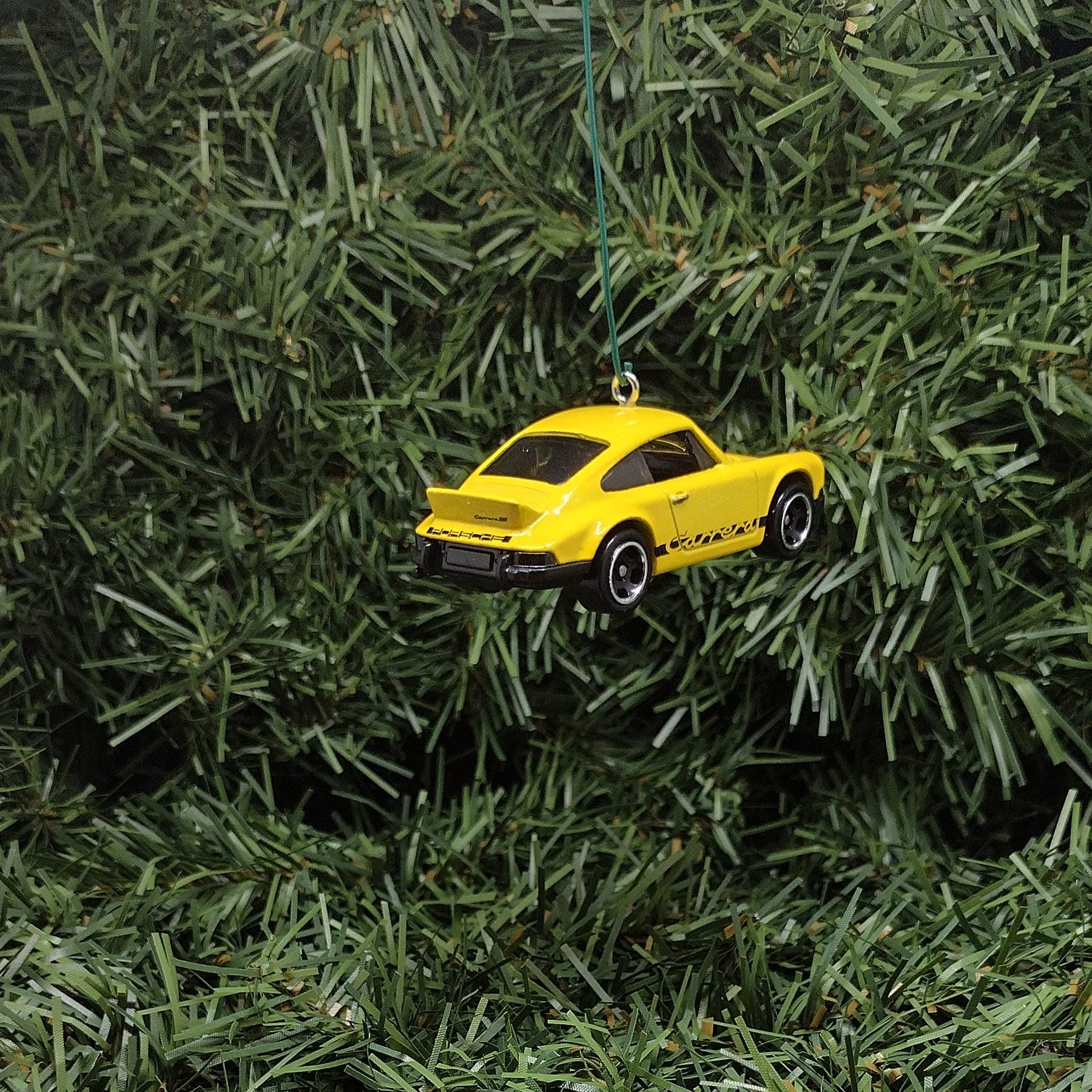 PORSCHE 911 Carrera RS 2.7 Ornament Christmas Tree Decoration Unique Gift Idea White Yellow Orange