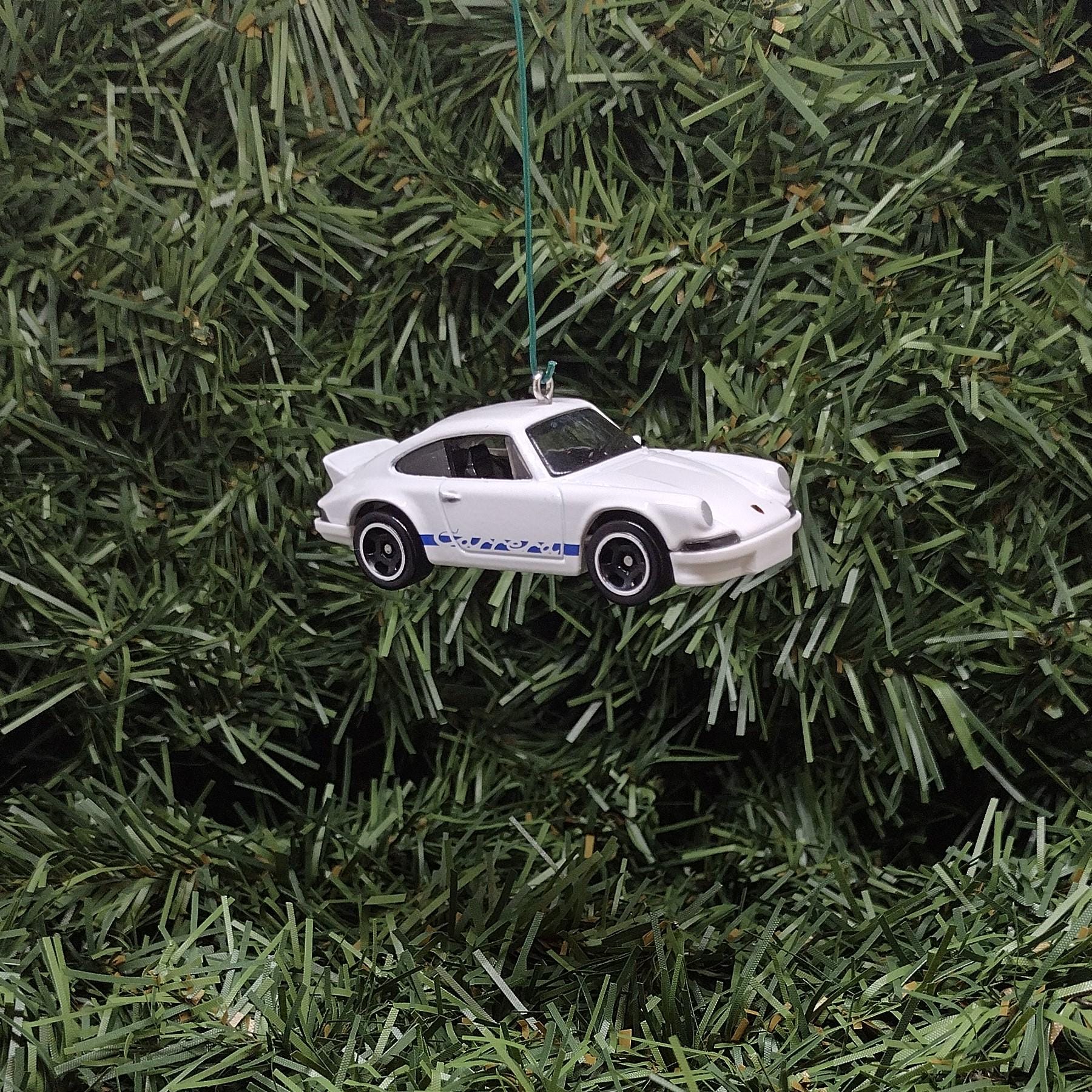 PORSCHE 911 Carrera RS 2.7 Ornament Christmas Tree Decoration Unique Gift Idea White Yellow Orange
