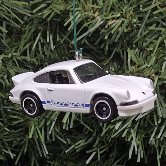 PORSCHE 911 Carrera RS 2.7 Ornament Christmas Tree Decoration Gift White Yellow Orange