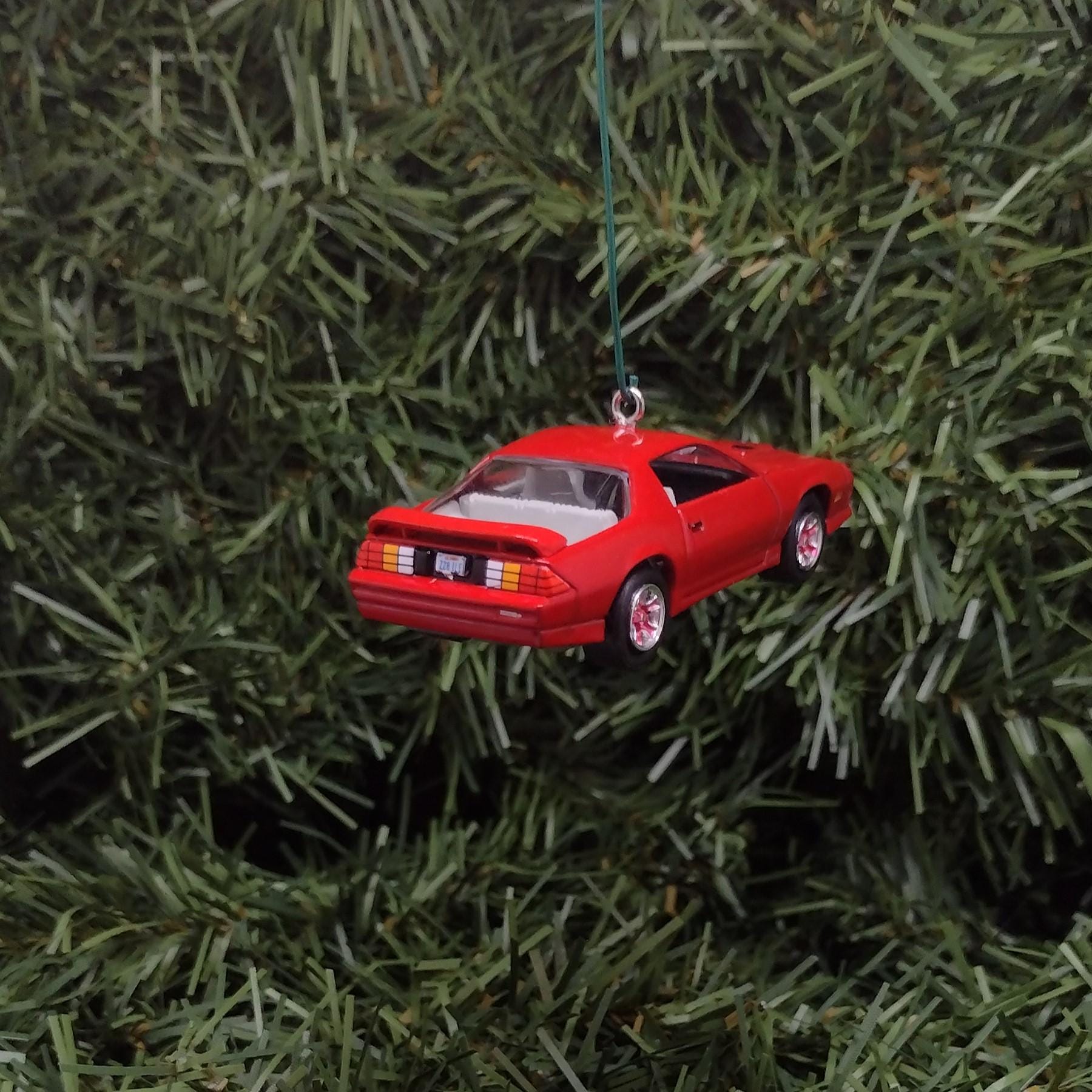 Chevy Camaro Ornament 1991 Z28 Christmas Tree Decoration Unique Gift Idea 1982-1992 Red Nice Detail
