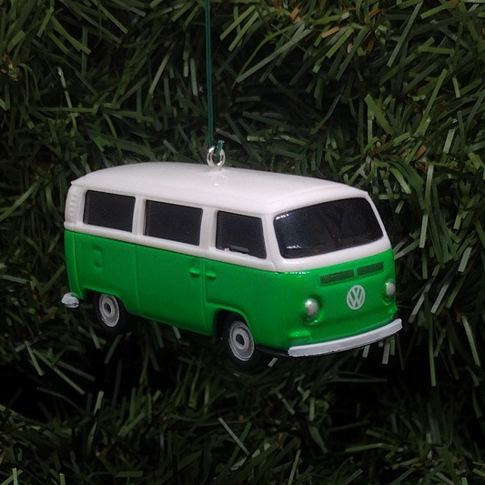 VW Bus Ornament Christmas Gift Xmas Tree Decoration Volkswagen Van Green Licensed
