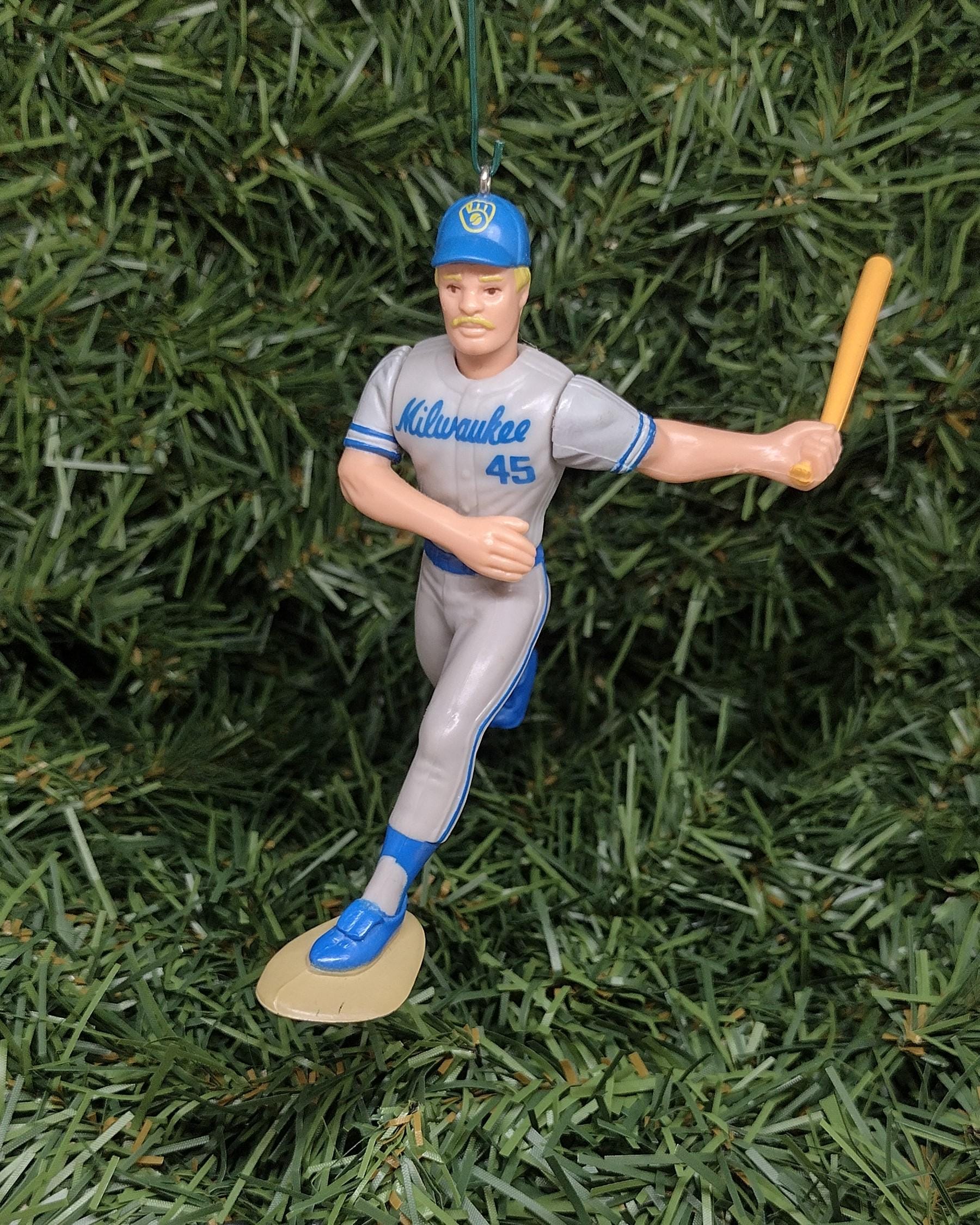 Robin Yount MILWAUKEE BREWERS Christmas tree ornament MLB baseball xmas figure