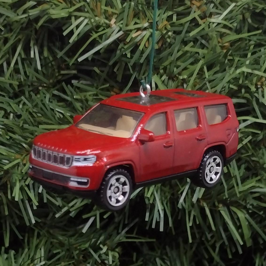 2022 JEEP WAGONEER Ornament Christmas Gift Idea Unique Xmas Tree Decoration 2023 2024 2025 4x4 SUV Red