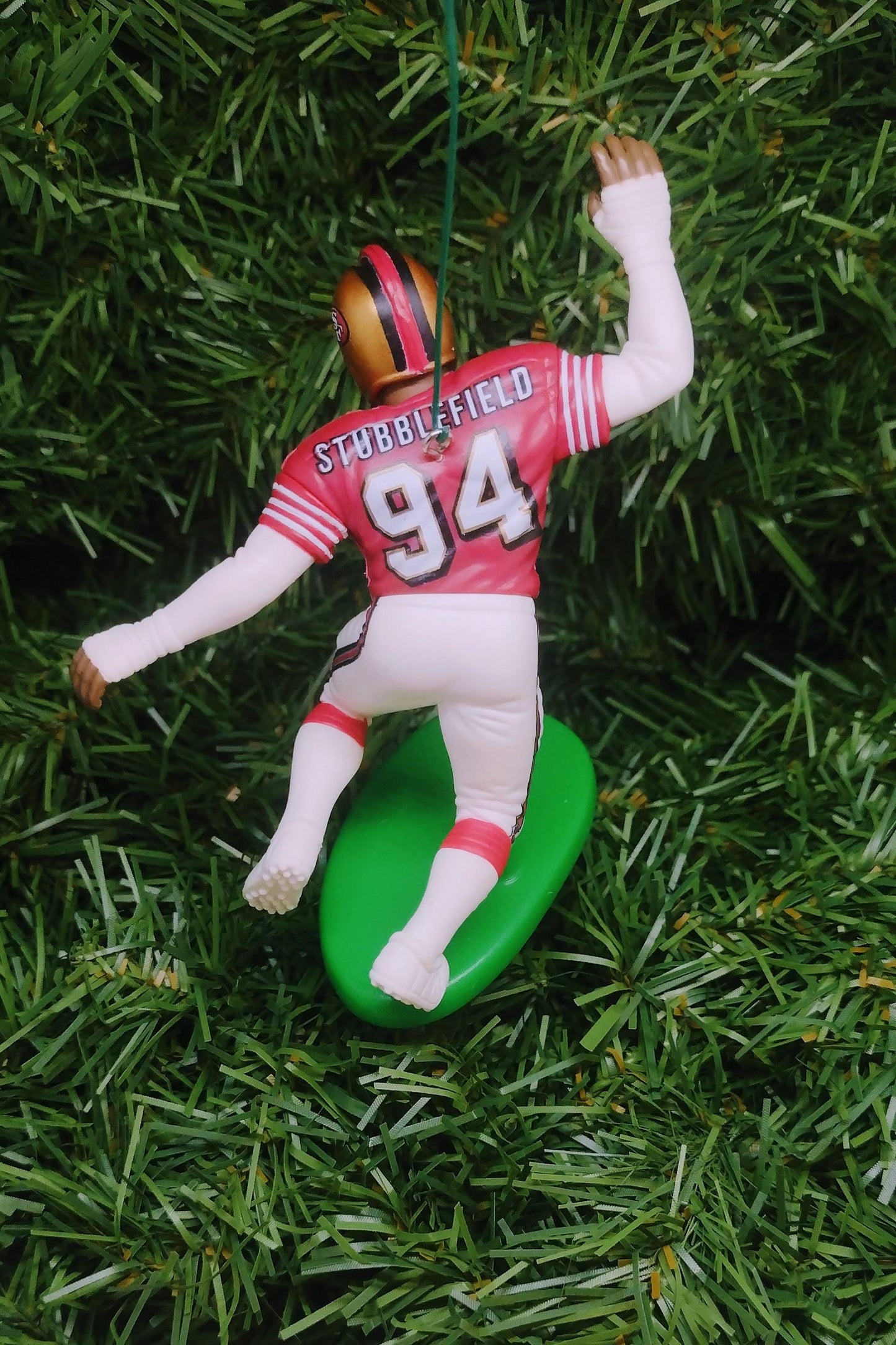 SAN FRANCISCO 49ERS Christmas tree ornament Dana Stubblefield Xmas nfl football figure unique gift idea