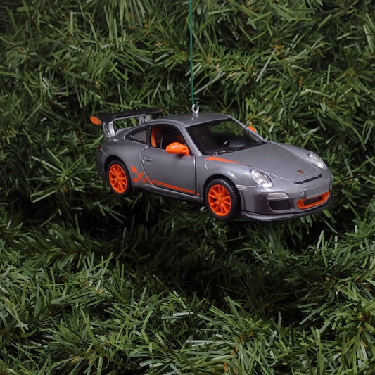 PORSCHE 911 GT3 RS Ornament Christmas Tree Decoration Unique Gift Idea 2010 gt3rs silver