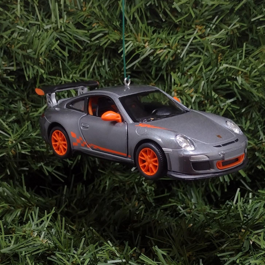 PORSCHE 911 GT3 RS Ornament Christmas Tree Decoration Unique Gift Idea 2010 gt3rs silver