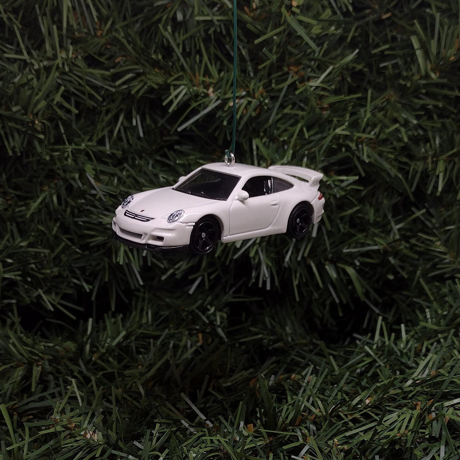 Porsche 911 GT3 Ornament Christmas Tree Decoration Unique Gift Idea 2007 White