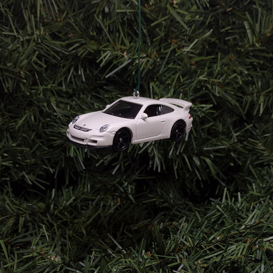 Porsche 911 GT3 Ornament Christmas Tree Decoration Unique Gift Idea 2007 White