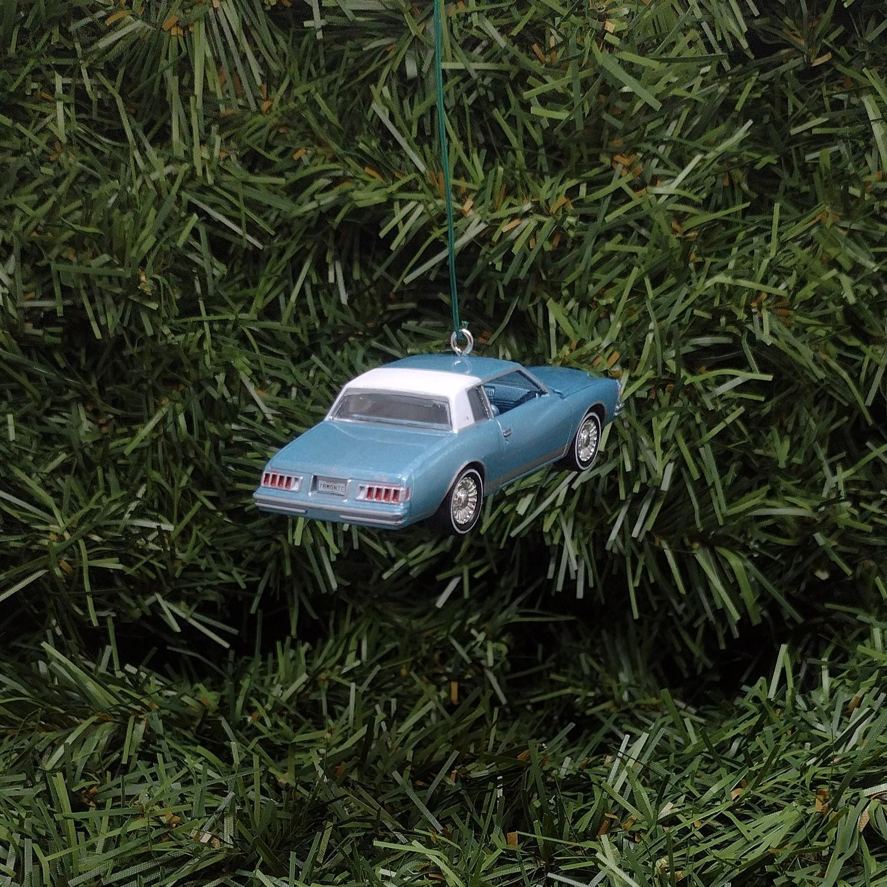 Chevy 1978 MONTE CARLO Ornament Christmas Tree Decoration Chevrolet Unique Xmas Gift Idea Light Blue Nice Detail
