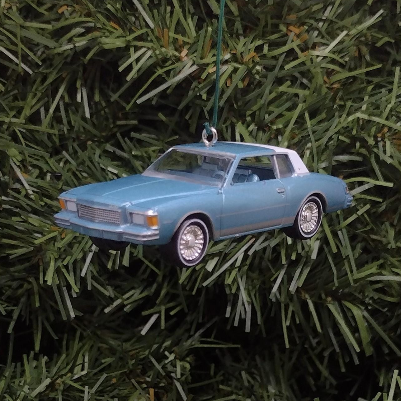 Chevy 1978 MONTE CARLO Ornament Christmas Tree Decoration Chevrolet Unique Xmas Gift Idea Light Blue Nice Detail