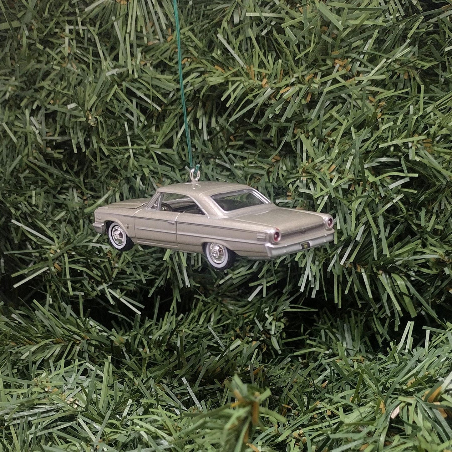 FORD GALAXIE 500 Ornament 1963 Christmas Tree Decoration Unique Gift Idea Champagne Poly