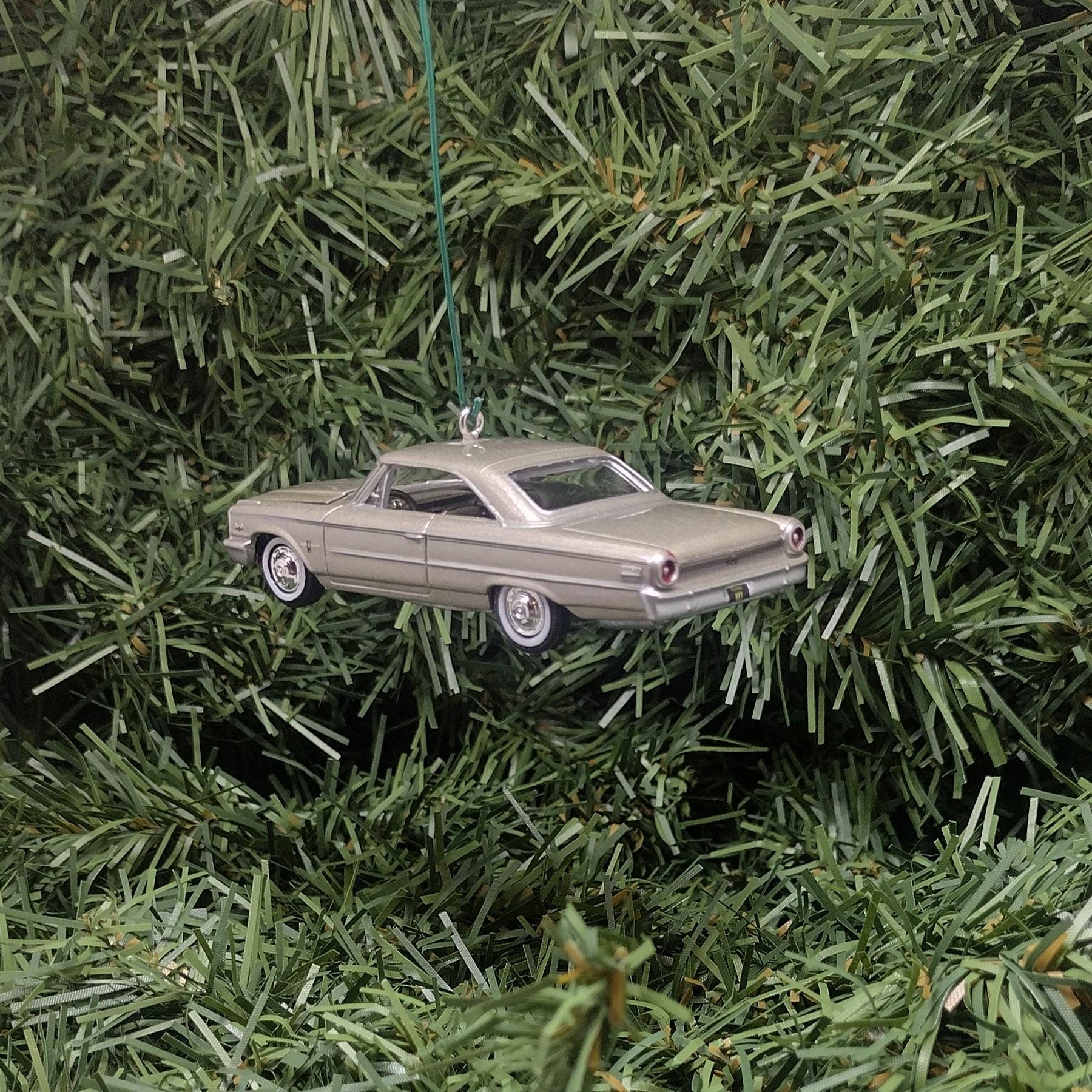 FORD GALAXIE 500 Ornament 1963 Christmas Tree Decoration Unique Gift Idea Champagne Poly