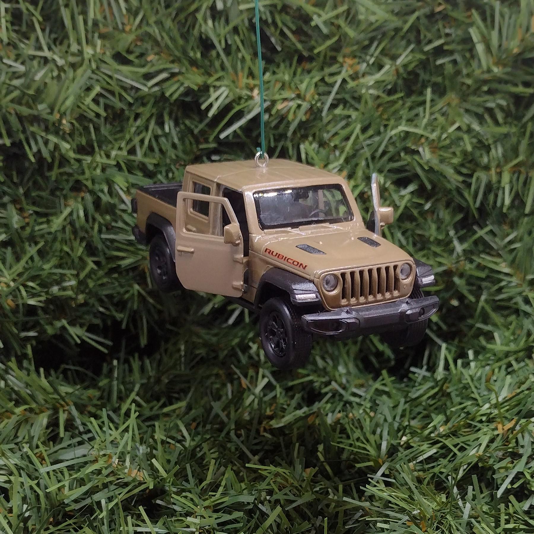 JEEP GLADIATOR Ornament Christmas Gift Idea Fun Automotive Xmas Tree Decoration 5 inch Brown 2019-2024