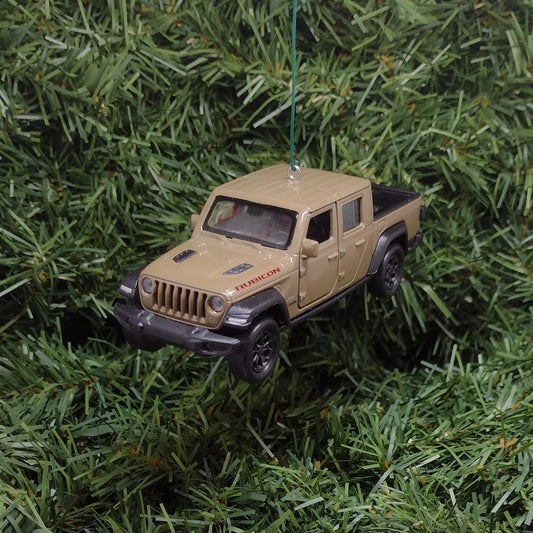 JEEP GLADIATOR Ornament Christmas Gift Idea Fun Automotive Xmas Tree Decoration 5 inch Brown 2019-2024