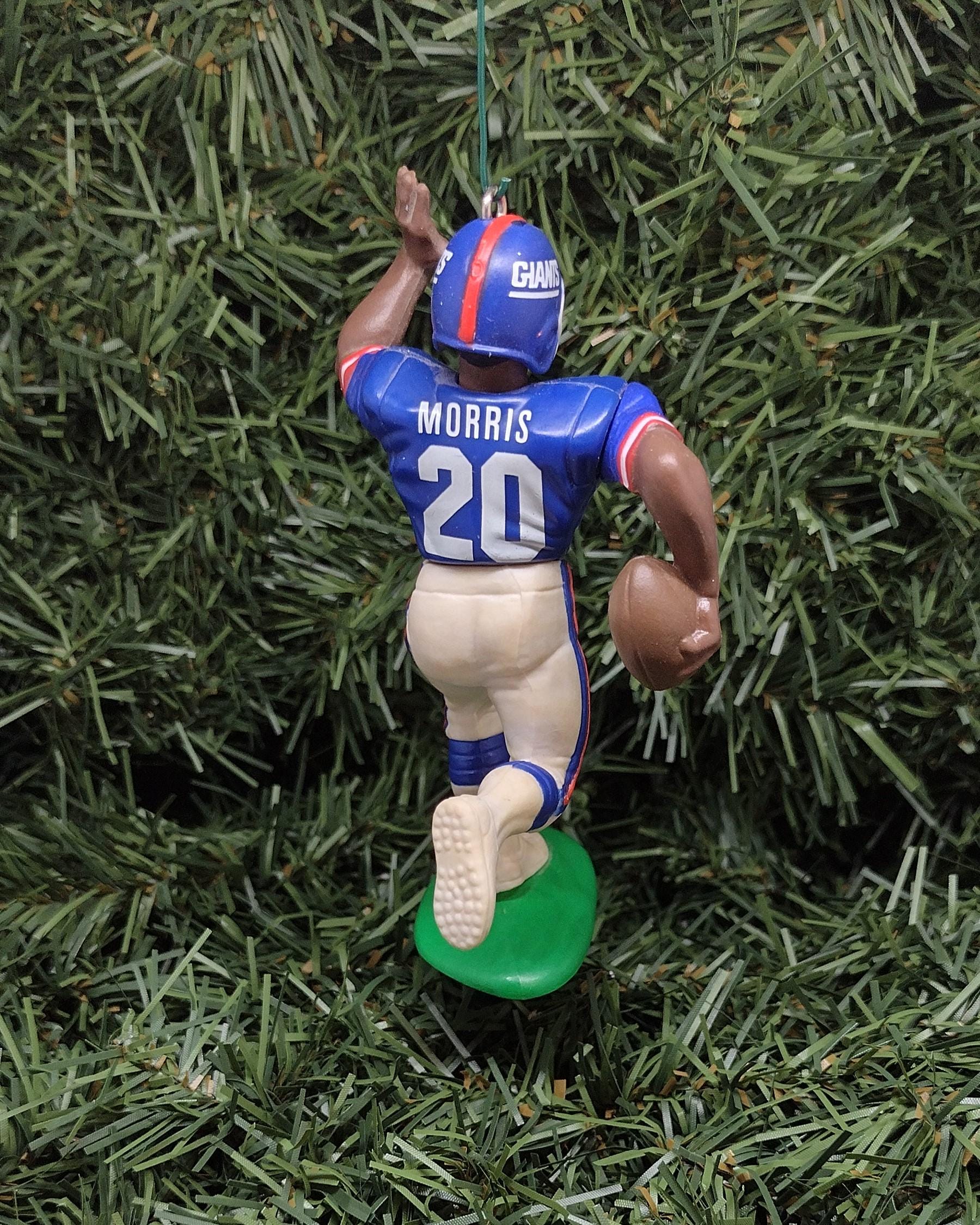NEW YORK GIANTS ornament Christmas tree decoration Joe Morris unique Xmas gift idea nfl football figure