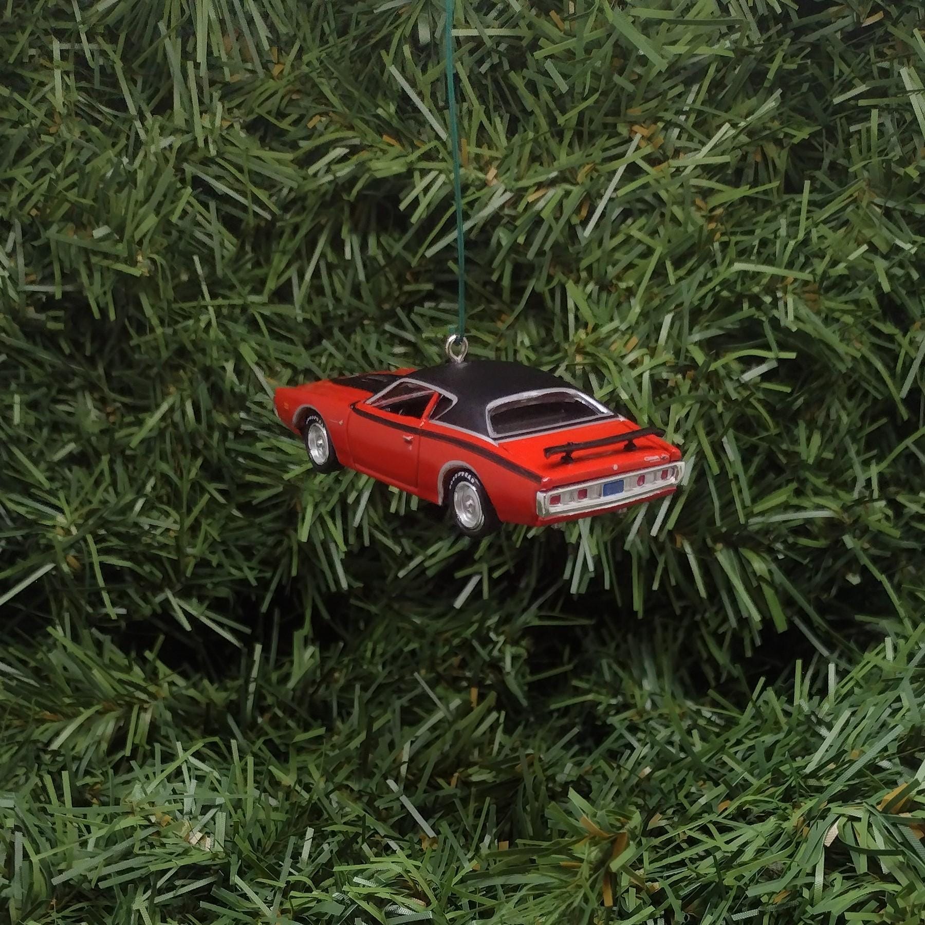 Dodge Charger Super Bee Ornament 1971 Mopar Christmas Tree Decoration Unique Gift Idea Red Hood Opens