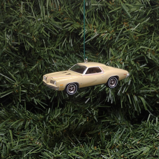 PONTIAC GRAND AM 1973 Christmas Tree Decoration Unique Xmas Gift Idea Mesa Tan Color Nicely Detailed 1974 1975