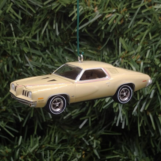 PONTIAC GRAND AM 1973 Christmas Tree Decoration Unique Xmas Gift Idea Mesa Tan 1974 1975