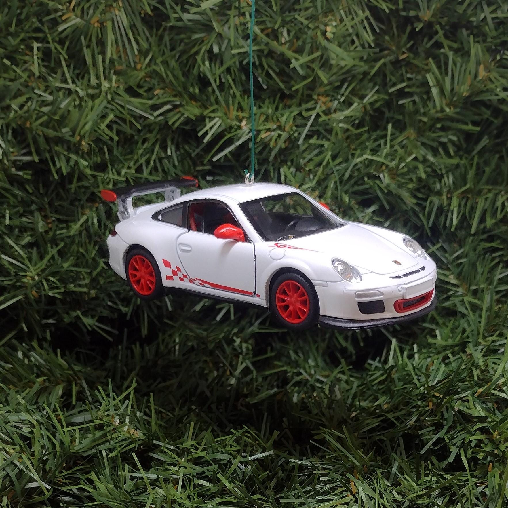 PORSCHE 911 GT3 RS Ornament Christmas Tree Decoration Unique Gift Idea 2010 gt3rs White
