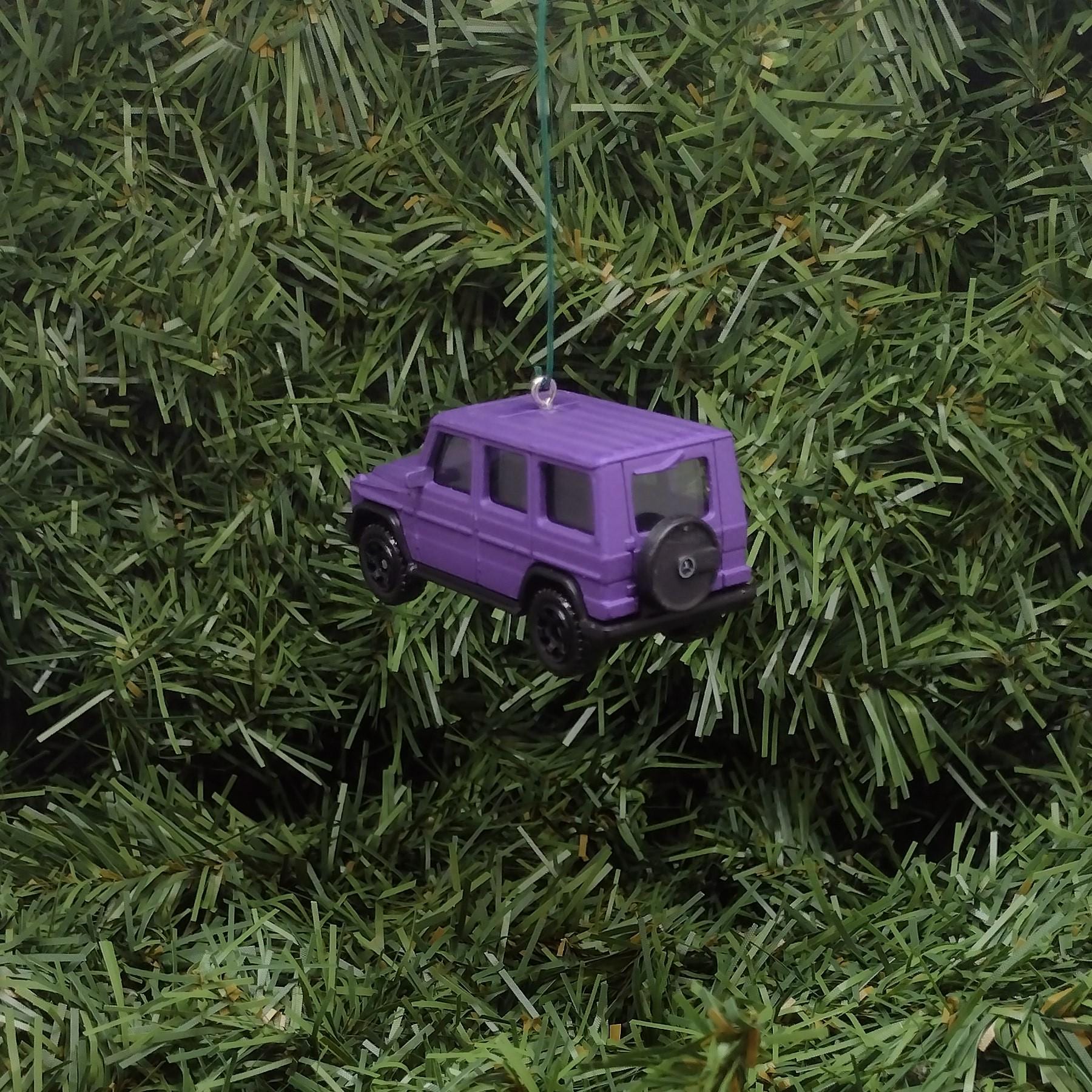 MERCEDES-BENZ 2015 G-Class Christmas Ornament Unique Gift Idea Xmas Tree Decoration Blue Purple