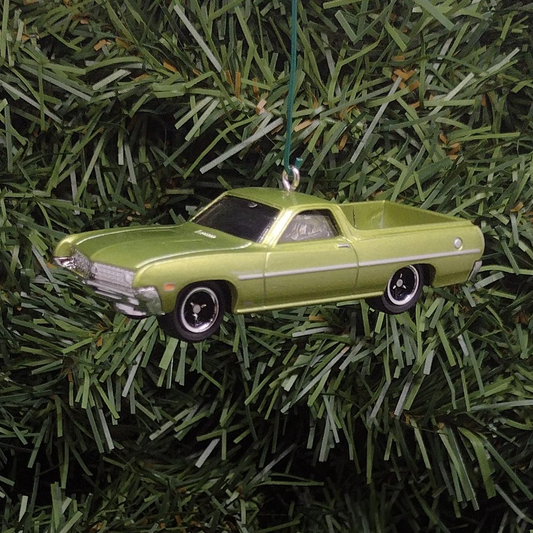 Ford Ranchero Ornament Christmas Gift 1970 Unique Car Xmas Tree Decoration Green Blue