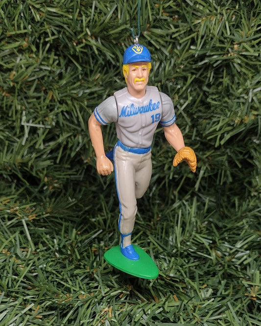 Robin Yount MILWAUKEE BREWERS Christmas tree ornament MLB baseball xmas figure
