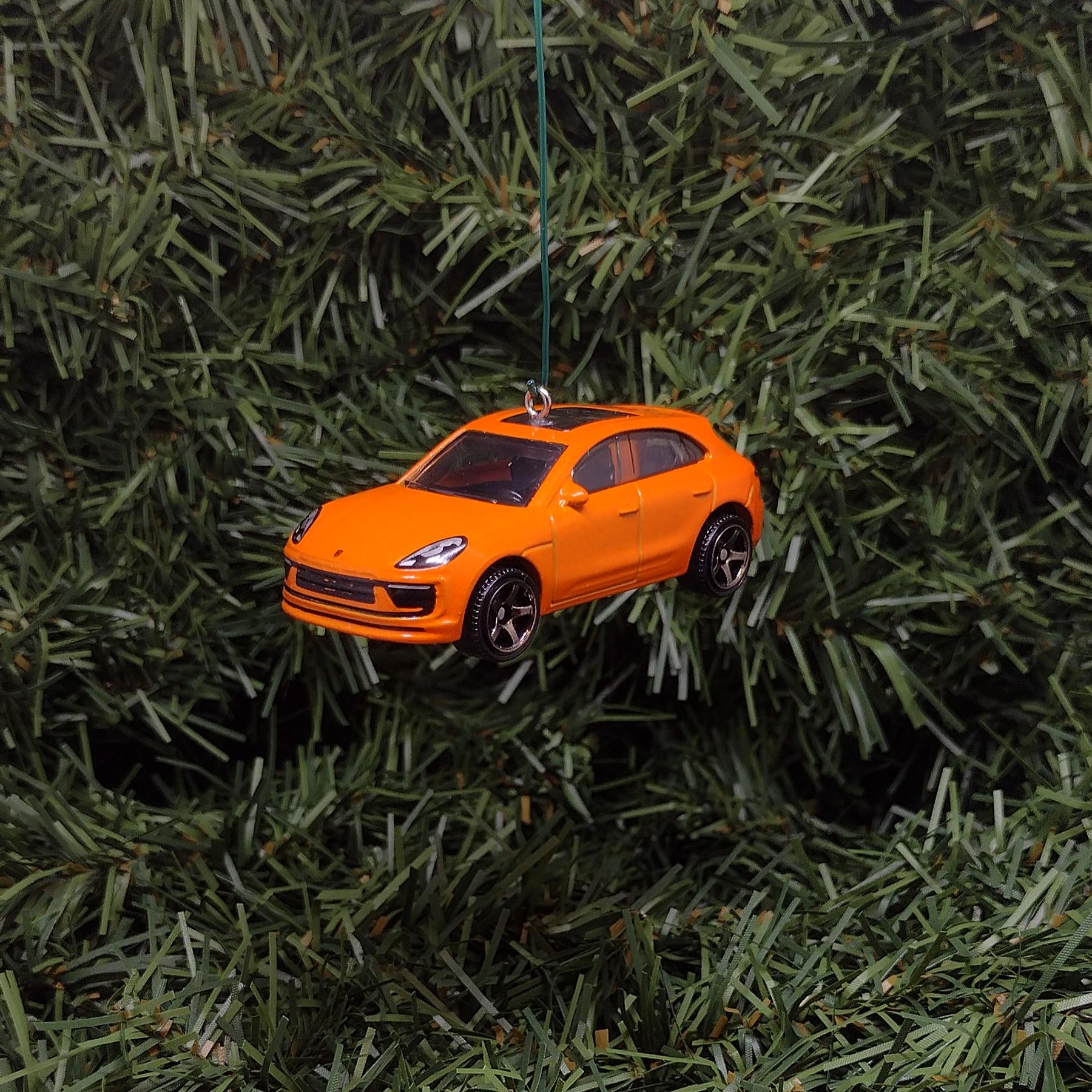 Porsche Macan Ornament Christmas Tree Decoration Unique Gift Idea 2021 2022 2023 Blue Orange