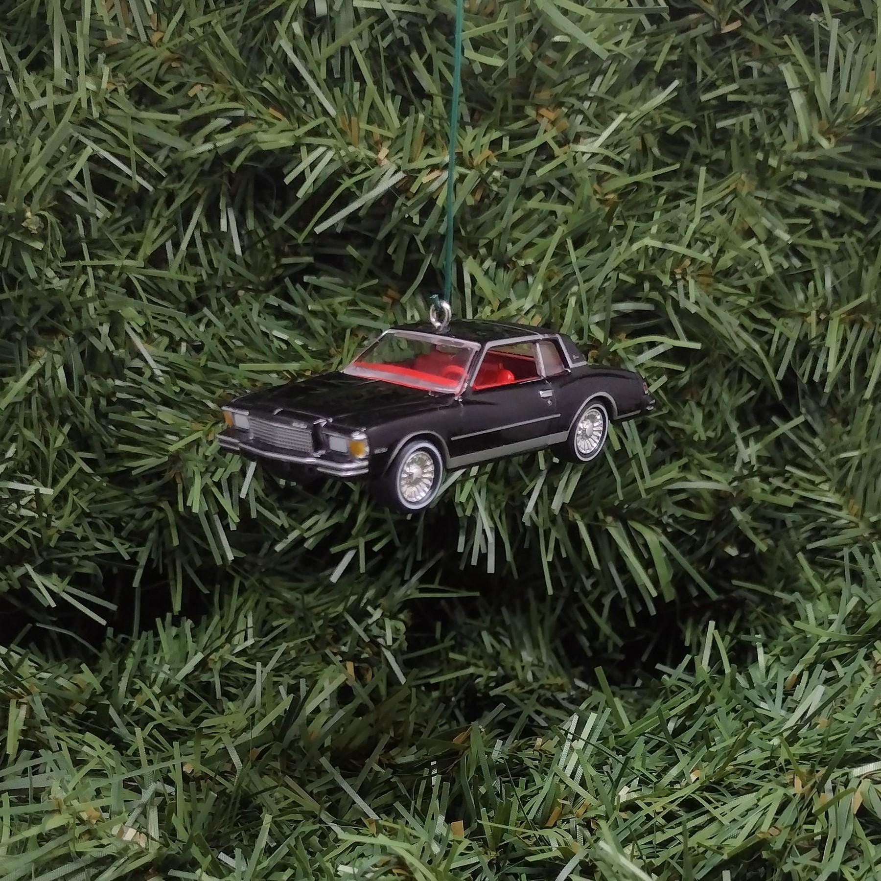 Chevy 1978 MONTE CARLO Ornament Christmas Tree Decoration Chevrolet Unique Xmas Gift Black
