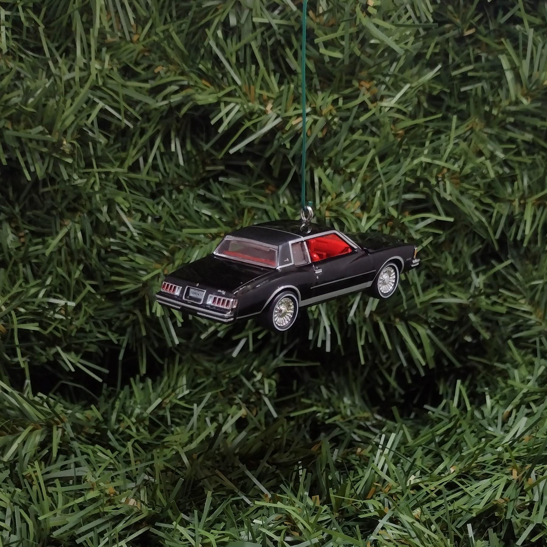 Chevy 1978 MONTE CARLO Ornament Christmas Tree Decoration Chevrolet Unique Xmas Gift Black