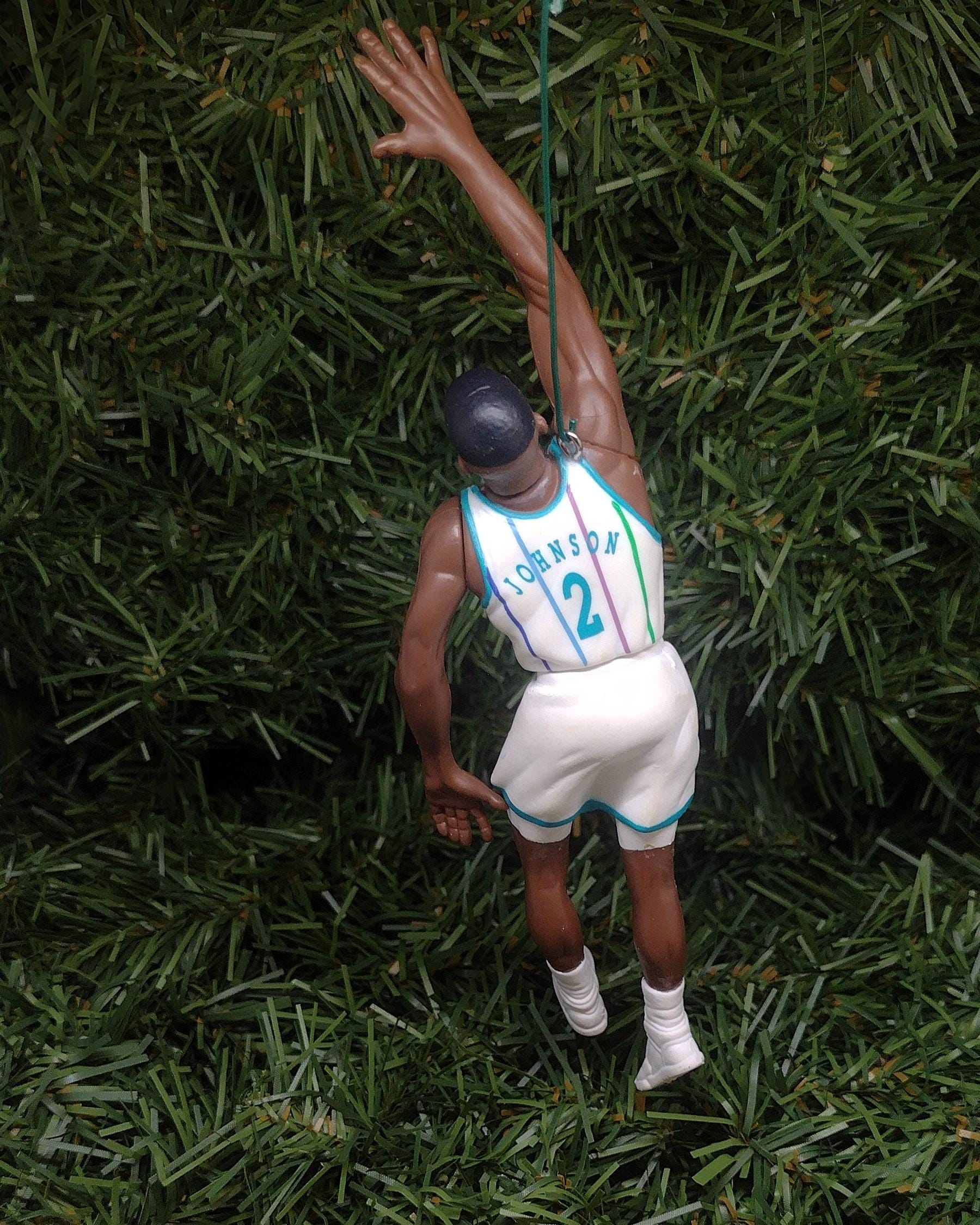 CHARLOTTE HORNETS Christmas ornaments Larry Johnson/Alonzo Mourning/Dell Curry xmas tree decoration unique gift idea