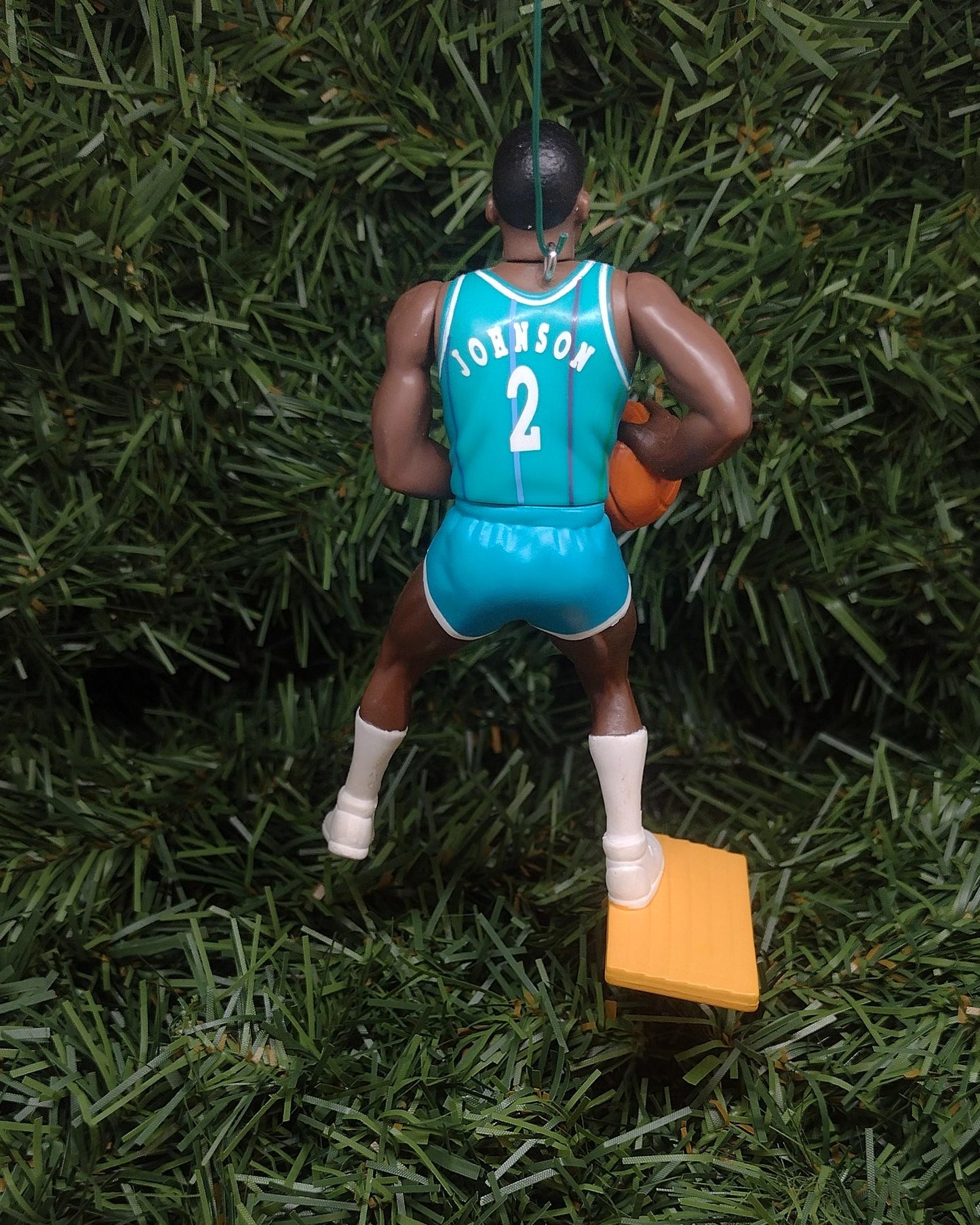 CHARLOTTE HORNETS Christmas Ornaments Larry Johnson Muggsy Bogues Anthony Mason Glen Rice Xmas Tree Gift