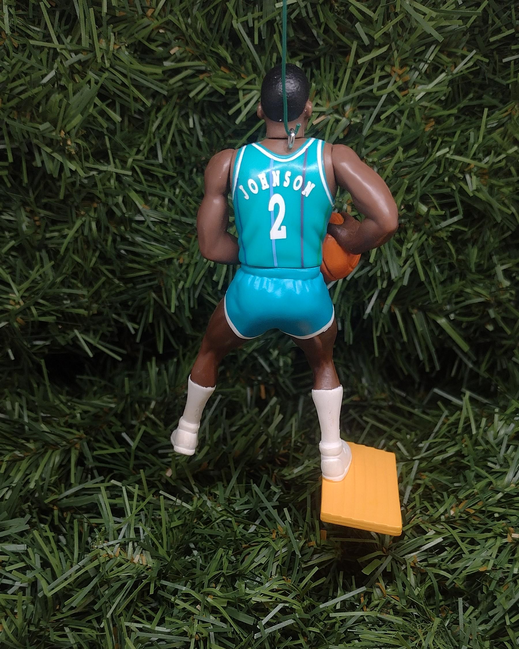 CHARLOTTE HORNETS Christmas Ornaments Larry Johnson Muggsy Bogues Anthony Mason Glen Rice Xmas Tree Gift