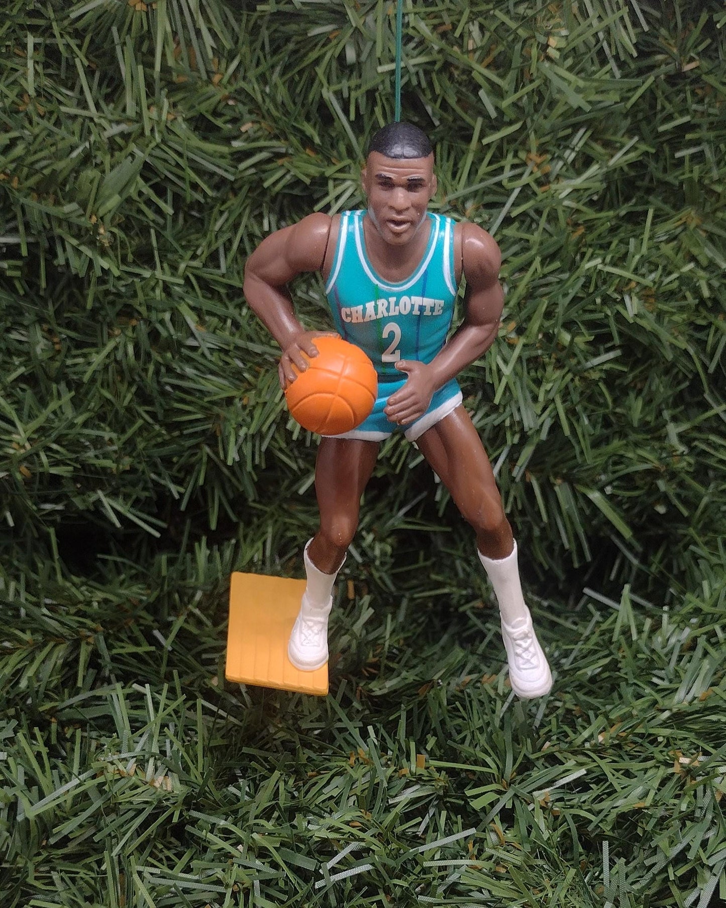 CHARLOTTE HORNETS Christmas Ornaments Larry Johnson Muggsy Bogues Anthony Mason Glen Rice Xmas Tree Gift