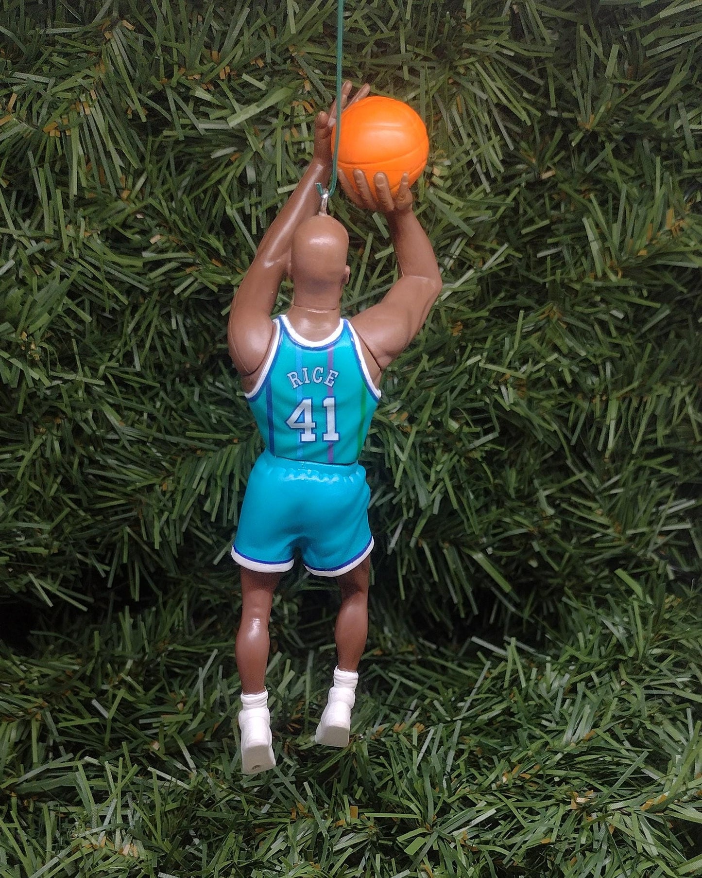 CHARLOTTE HORNETS Christmas Ornaments Larry Johnson Muggsy Bogues Anthony Mason Glen Rice Xmas Tree Gift