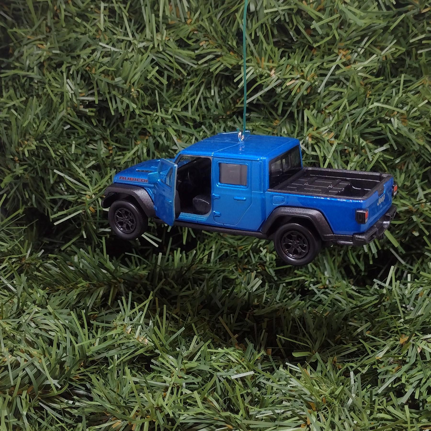 JEEP GLADIATOR Ornament Christmas Gift Xmas Tree Decoration 5 inch Blue 2019-2024