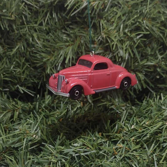1936 Ford Coupe Ornament Christmas Gift Xmas Tree Decoration Green Red