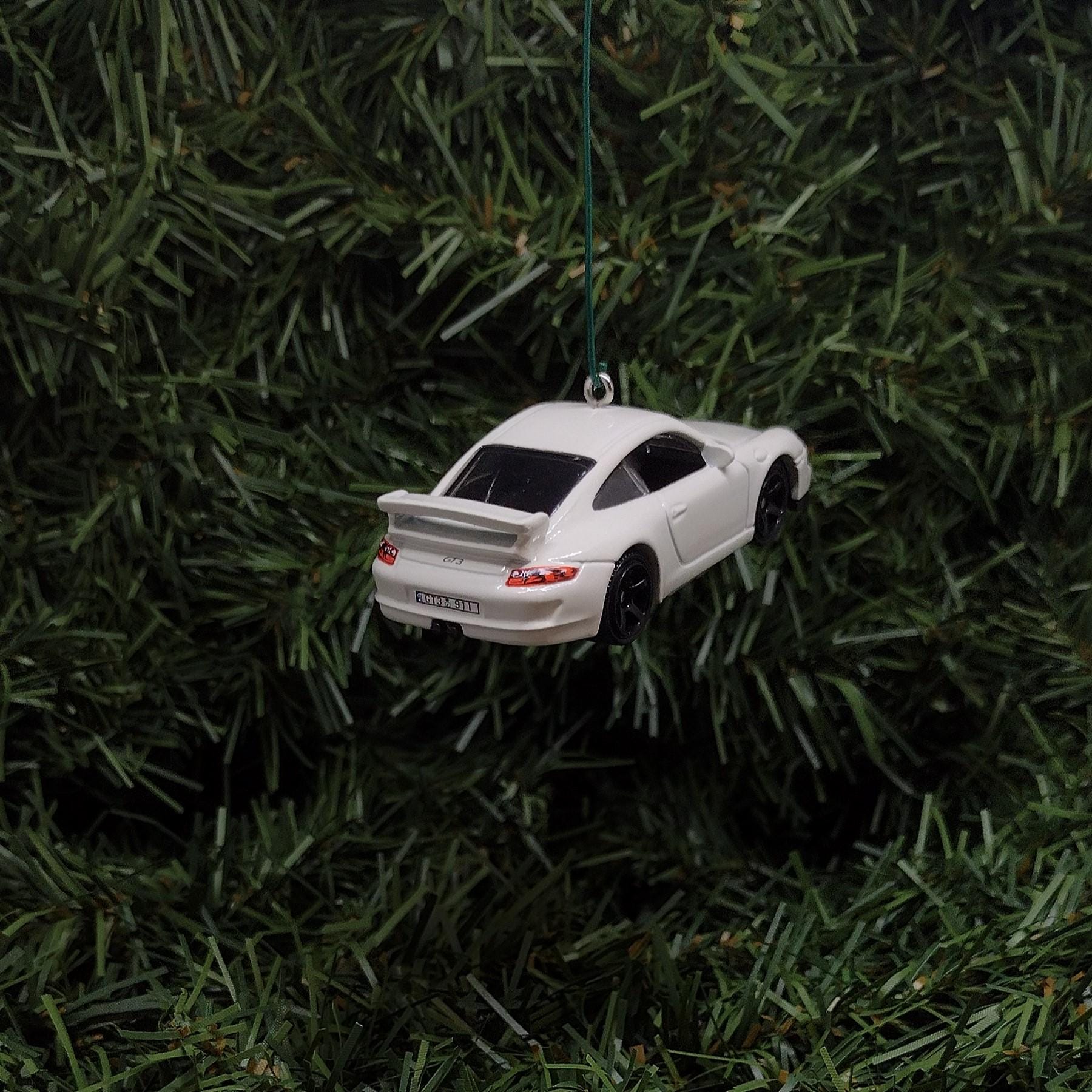 Porsche 911 GT3 Ornament Christmas Tree Decoration Unique Gift Idea 2007 White