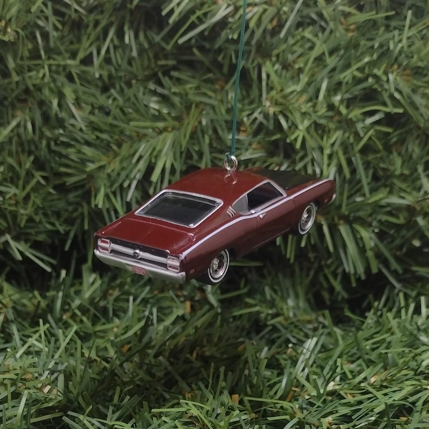 FORD TORINO Ornament 1969 Talladega Christmas Tree Gift Royal Maroon