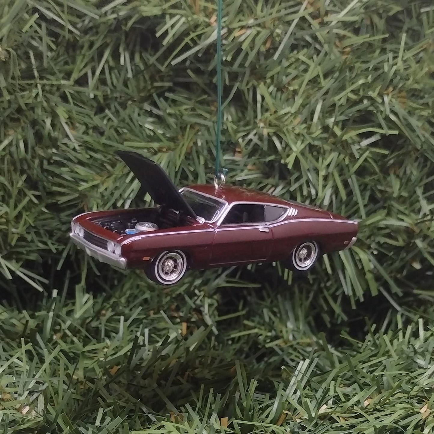 FORD TORINO Ornament 1969 Talladega Christmas Tree Gift Royal Maroon