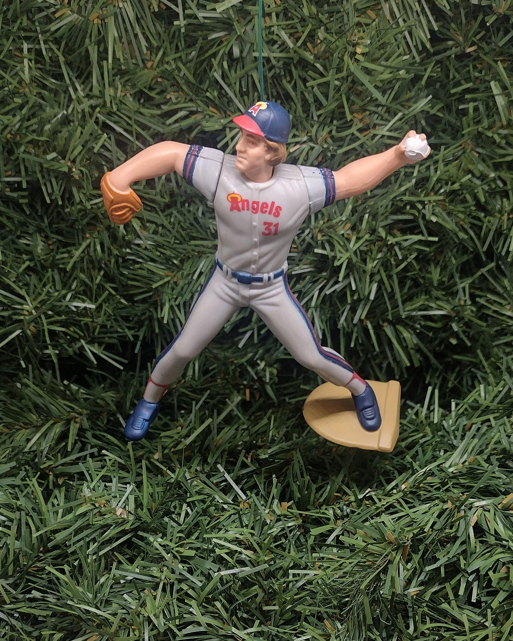 LOS ANGELES ANGELS Christmas Ornaments Jim Edmonds Steve Finley Jim Abbott Unique Gift Anaheim California