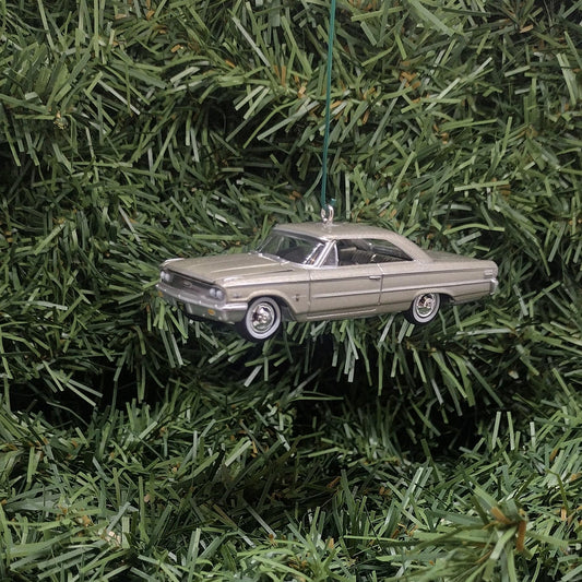FORD GALAXIE 500 Ornament 1963 Christmas Tree Decoration Unique Gift Idea Champagne Poly