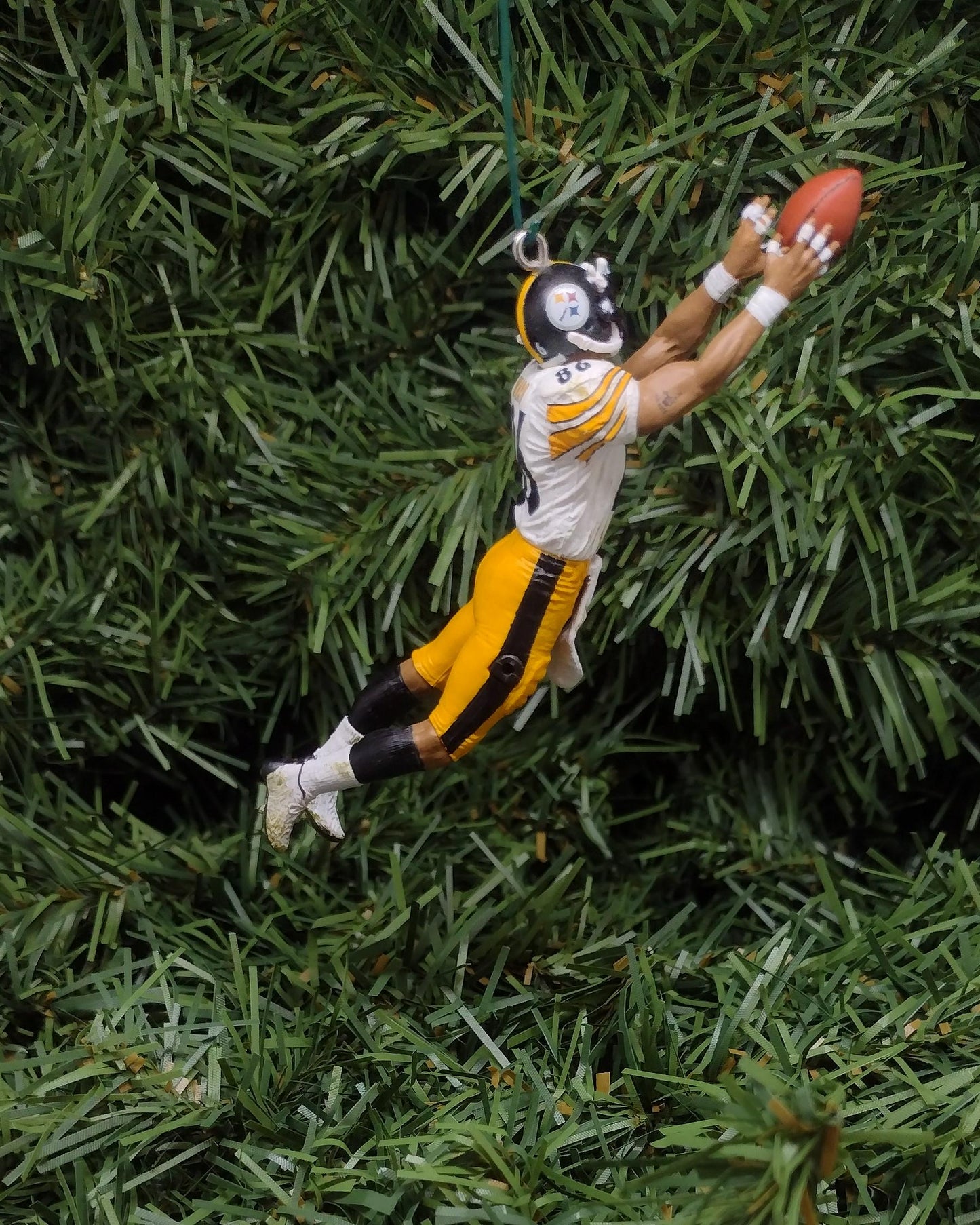 PITTSBURGH STEELERS Ornament Hines Ward Christmas Gift Idea Unique Xmas Tree Decoration NFL Football Figure 3 inch