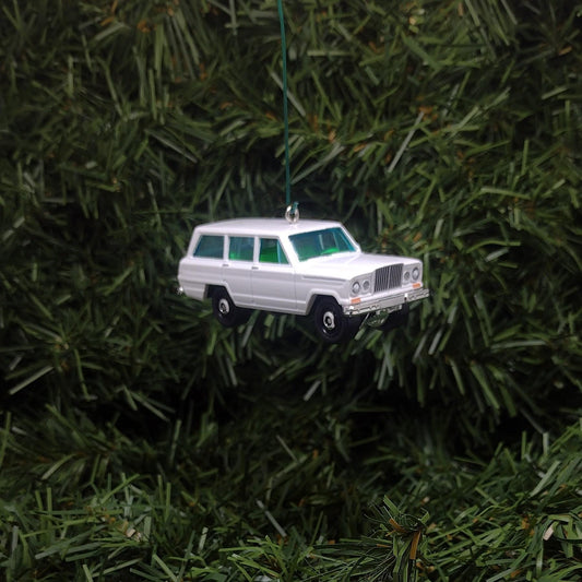 1964 JEEP WAGONEER Ornament Christmas Gift Idea Unique Xmas Tree Decoration 4x4 SUV White