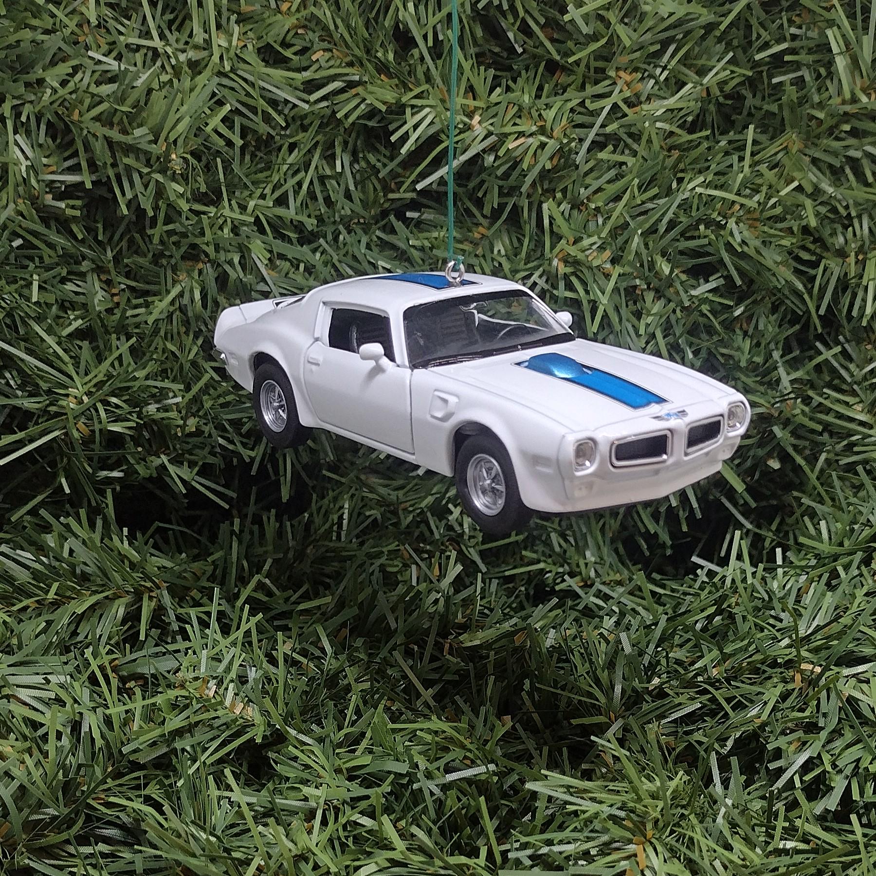 PONTIAC Firebird Trans Am 1972 Ornament Christmas Tree Decoration Fun Car Gift Unique Xmas Present White