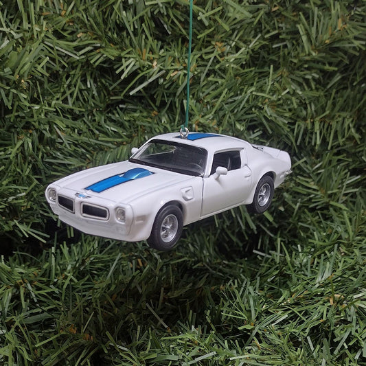 PONTIAC Firebird Trans Am 1972 Ornament Christmas Tree Decoration Fun Car Gift Unique Xmas Present White
