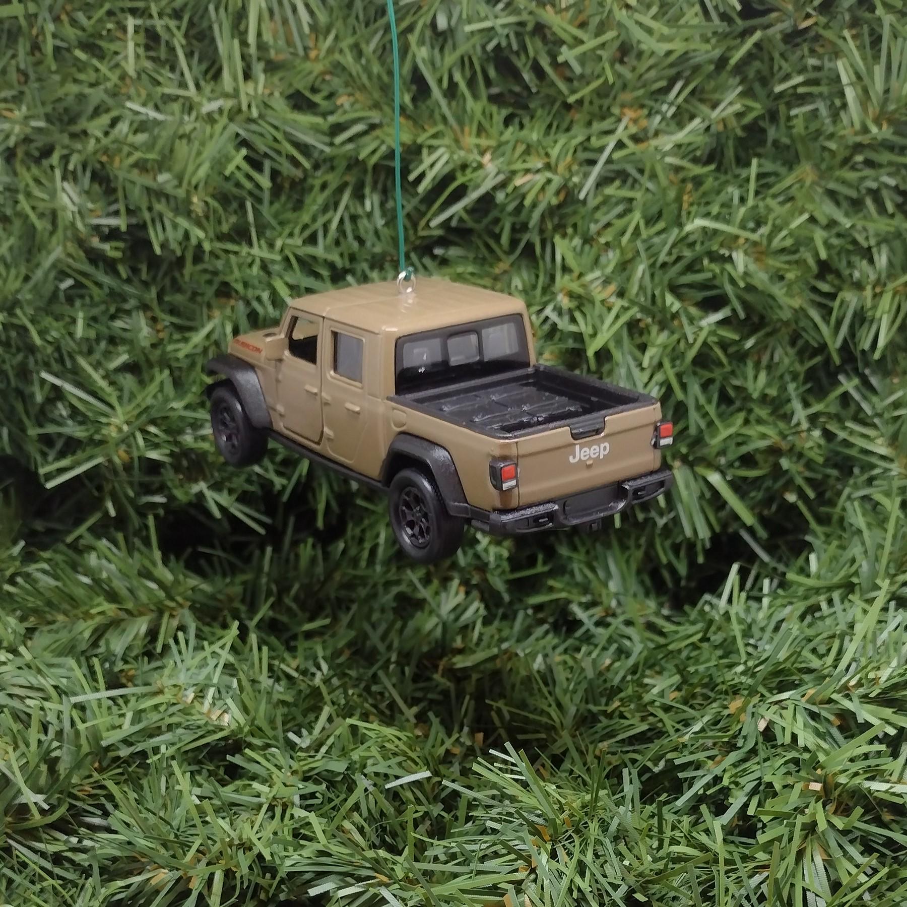JEEP GLADIATOR Ornament Christmas Gift Idea Fun Automotive Xmas Tree Decoration 5 inch Brown 2019-2024