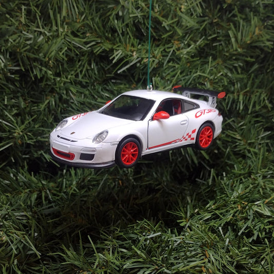 PORSCHE 911 GT3 RS Ornament Christmas Tree Decoration Unique Gift Idea 2010 gt3rs White