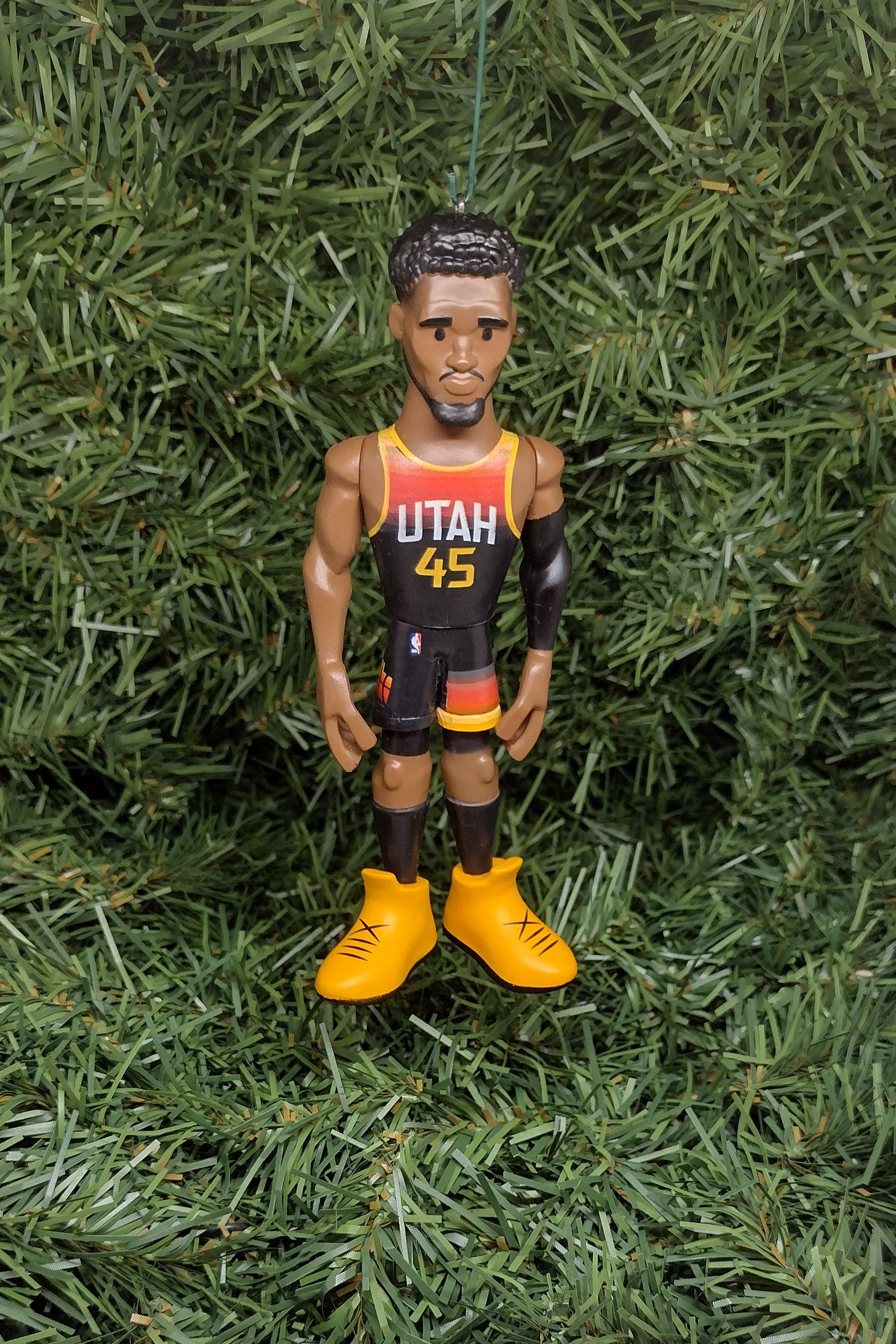 UTAH JAZZ Ornaments Karl Malone John Stockton Donovan Mitchell Christmas Tree Decoration Xmas gift NBA Basketball Figure