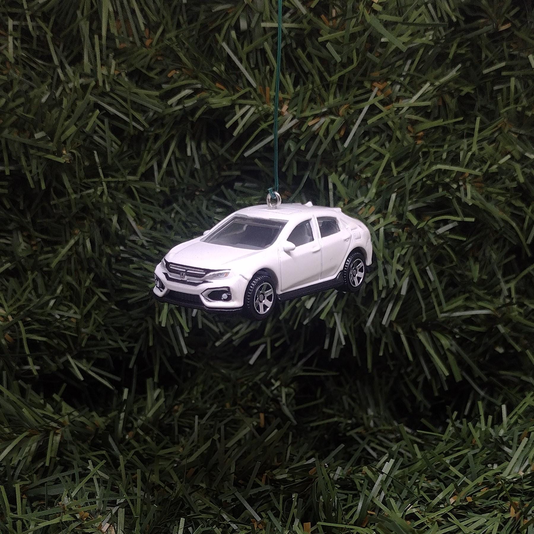HONDA CIVIC Christmas ornament 2017 Hatchback Unique gift idea Xmas tree decoration 2016-2021 models White